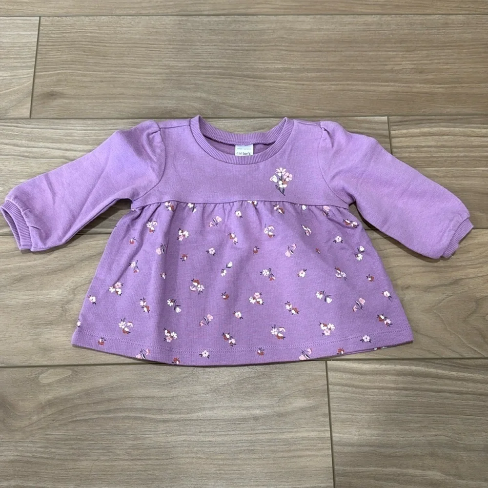 Floral long sleeve baby sweatshirt